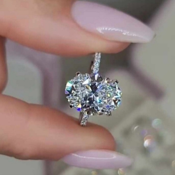 Jewelry - New 3ct IGI Certified Lab Grown Diamond Ring, 14K White Gold !!!